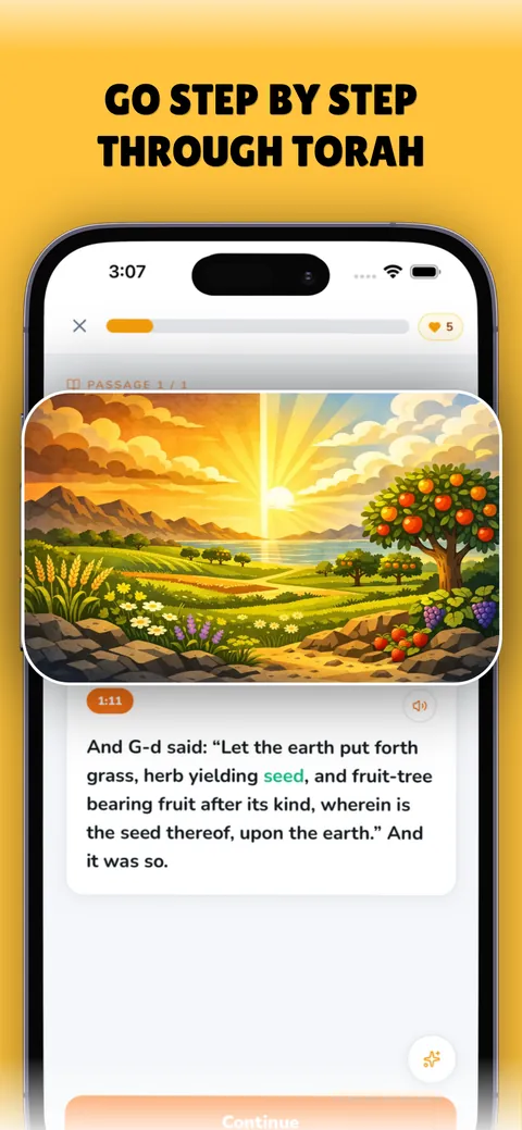 Go step by step through Torah