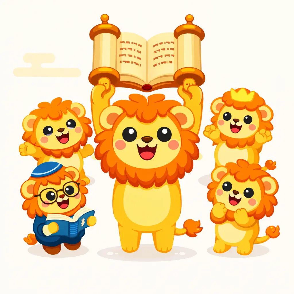 Lavi lions celebrating Torah